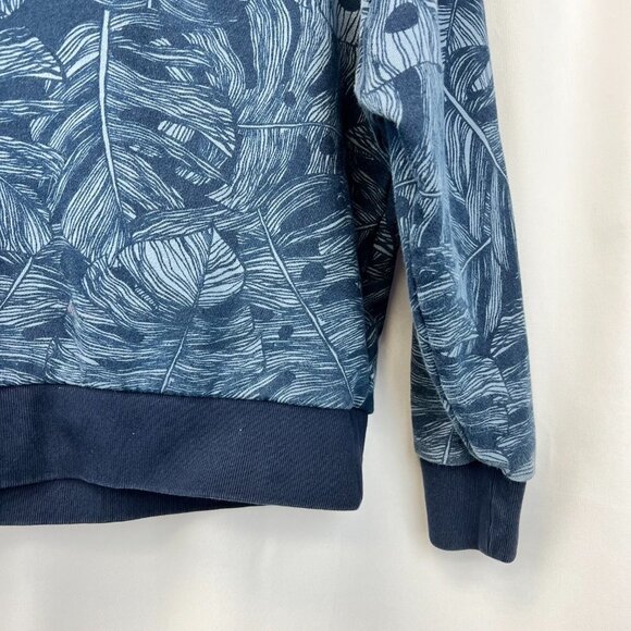 Gap Womens Blue Leaf Print Long Sleeve Crew Neck Pullover Sweatshirt Size XS - Picture 8 of 10